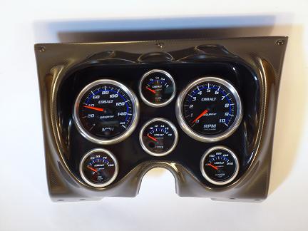 67-68 Camaro Carbon Fiber Classic Dash with Cobalt Autometer Gauges